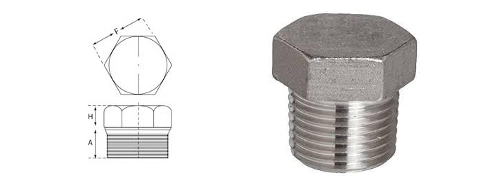 Forged Threaded Hex Plug Dimensions Diagram Forged Threaded Hex Plug Dimensions Diagram